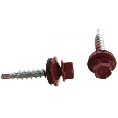 Саморез кров. сверло 4,8х70 RAL 3011 коричнево-красные