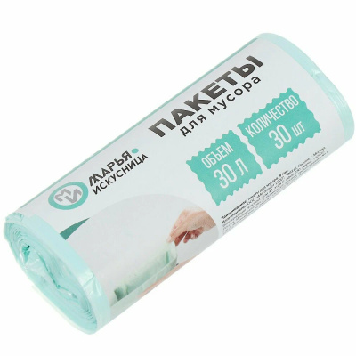 Пакеты для мусора 30л, 30шт, Марья Искусница, 100341, тиффани