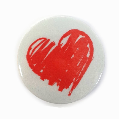 Значок световозвращающий 56 мм СЕРДЦЕ