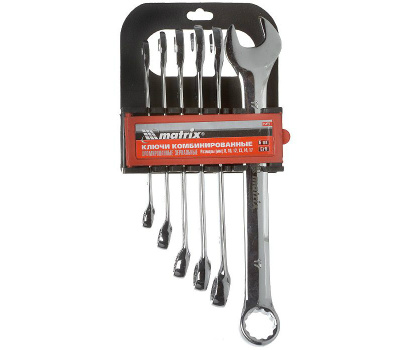Набор ключей комбинир. 6-17мм "MATRIX" 6шт. зеркальная полировка
