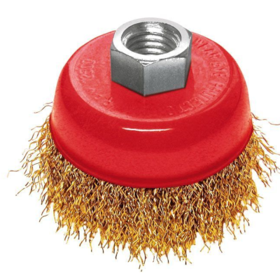 Корщетка-чашка 75 мм, волнистая, с наклоном, гайка М14