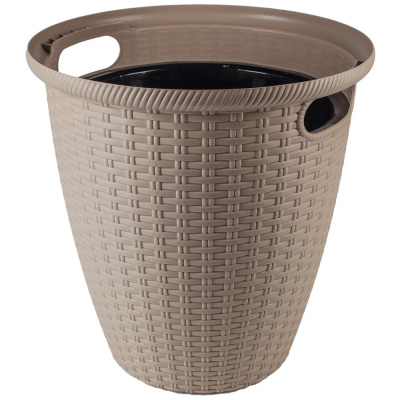 Кашпо напольное Ротанг D 328/20 л (Молочный шоколад)