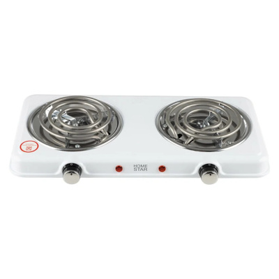 ПЛИТА ЭЛЕКТР. 2-КОНФОР. (ЧУГУН) "HOMESTAR" HS-1109 (БЕЛЫЙ) 