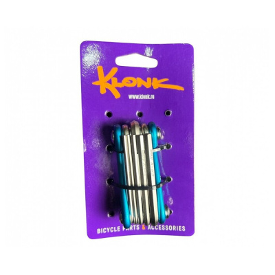 Ключ многофункциональный, Мультитул, BASIC, 8 в 1 (2/2.5/3/4/5/6mm/PH2/flat), KLONK, 10510, (синий)