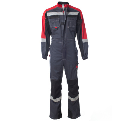 Комбинезон "ФОРМУЛА"  с СОП т.серый с красной и черной отделкой (48-50) 96-100/170-176