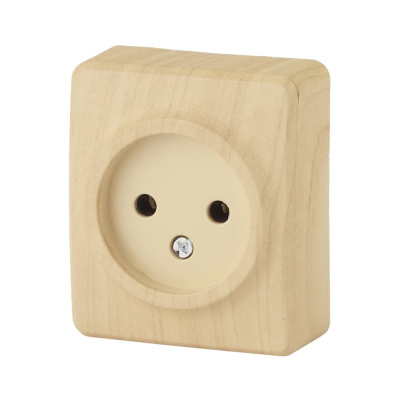 Розетка ЭРА 2P, 16A-250В, IP20, ОУ, Эра Эксперт, сосна, 11-2201-11 (1/20)  Розетка ЭРА 2P, 16A-250В, IP20, ОУ, Эра Эксперт, сосна, 11-2201-11 (1/20)