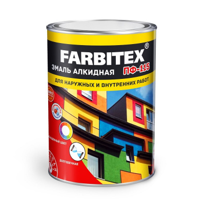 Эмаль ПФ-115 алкидная зеленый (1,8кг) FARBITEX