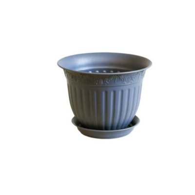 Горшок цветочный антрацит с поддоном D26,  4,0л Виноград