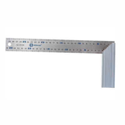 Угольник КОБАЛЬТ столярный 300 мм, нерж.сталь , алюминиевое основание