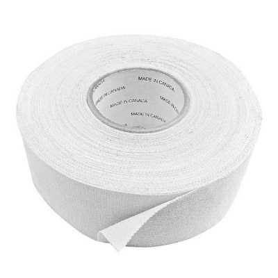 Лента для крюка хоккейной клюшки 10м*2,5см белая LH-1025W 
