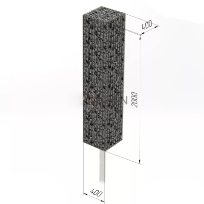 Габион сварной-0,4х0,4х2-С50х100-4,0 Ц (С) цоколь