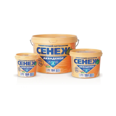 Антисептик тонирующий СЕНЕЖ АКВАДЕКОР Х2-104 (лиственница)-0,9кг