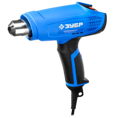 Фен технический, керам изол-р, ЖК-дисплей, память уставки темпер, 2режима, 60/8 ЗУБР "ПРОФЕССИОНАЛ".
