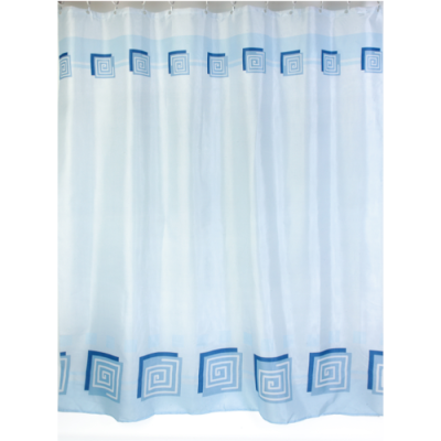 Штора для ванной ZALEL 01336 180*200 (Blue Kvadraty)