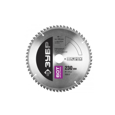 Диск пильный ЗУБР "Точный-МУЛЬТИ рез" по алюминию, ламинату, пластику, ДСП, 230х30мм, 60Т
