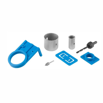 Набор с пластиковыми шаблонами для врезания замков (2954-54-H7) ЗУБР  7 предм., 54 мм, 