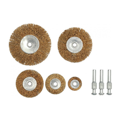 Корщетки набор 5шт. (колеса 25, 38, 50, 63, 75мм) ФИТ