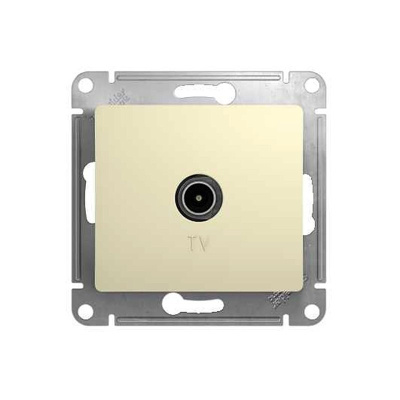 Розетка телевизионная TV в рамку 1дБ бежевая GLOSSA 