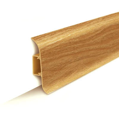 Плинтус напольный с центральной планкой 55мм 2,2м "Идеал Классик" Дуб коньячный / 206				