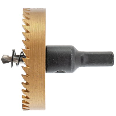 Коронка по металлу HSS, 68 мм, нитридтитановое покрытие //Denzel