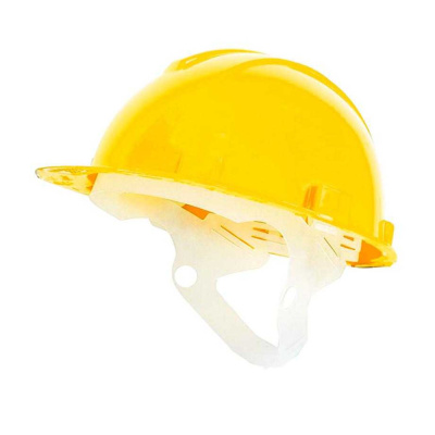 Каска защитная с храповым механизмом Юнона (текс.оголовье)(желтый)