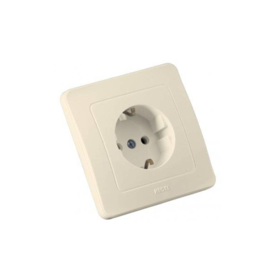 Розетка скрытая с заземлением слоновая кость (HEGEL) Розетка скрытая с заземлением слоновая кость (HEGEL)