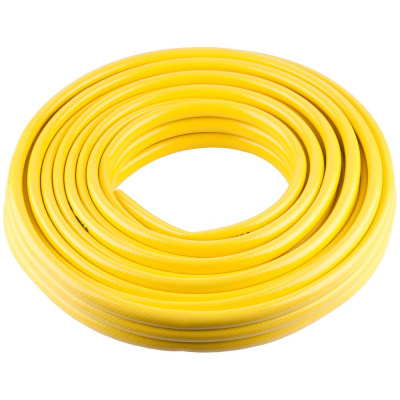 Шланг поливочный армированный, 3-слойный, желтый, 1/2"x25 м