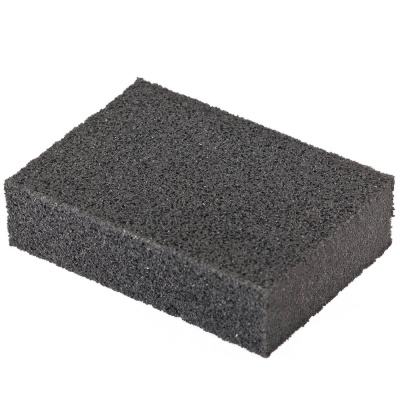 Губка шлифовальная абразивная Р100, 100х70х25 мм, прямоугольная, мягкая, InWork