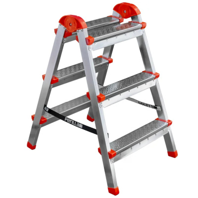 Стремянка ЯРУС двусторонняя 3 ступ. сталь оцинк,h=73,5см,профиль 40*20мм,до 120кг,арт.122403 PERILLA