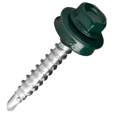 Саморез кровельный Daxmer 4,8х50 RAL 6005 сверло №1 (150 шт)