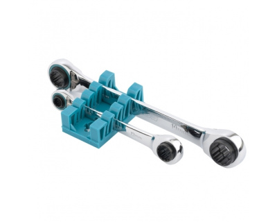 Набор ключей накидных с трещ. 8-19мм, 2шт., многоразмерные, реверсивные, CrV GROSS