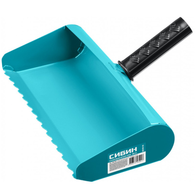 Кельма-ковш строительная СИБИН 300 мм, резиновая рукоятка, 270 мм, сталь 1,3 мм