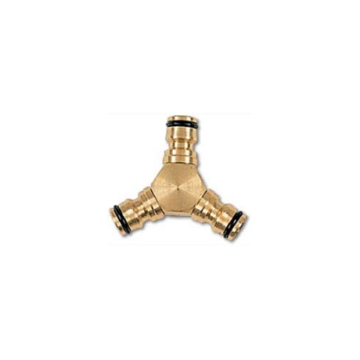 Тройник RACO PROFI "соединитель-соединитель-соединитель" латунный, 1/2"