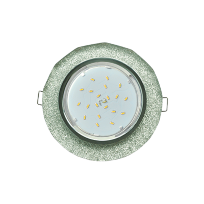 Светильник Стекло Круг с вогнутыми гранями хром-серебряный блеск 38x126 FS53RCECH Ecola GX53 H4 5313