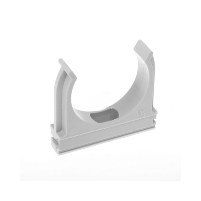 Держатель 16 мм ПВХ серый для труб