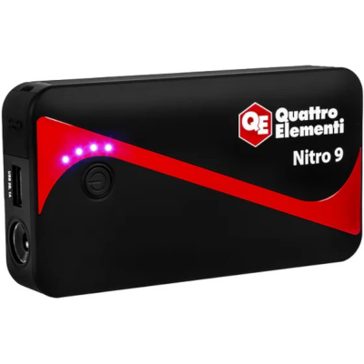 Устройство пусковое QUATTRO ELEMENTI Nitro  9  (12В, 9000 мАч, 450 А,  USB, LCD -  фонарь)