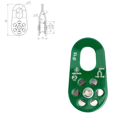 Блок-ролик дюралевый с подшипником