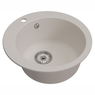 Мойкa ML-GM13 круглая, белая (331), 495мм (глуб. чаши 200) NEW