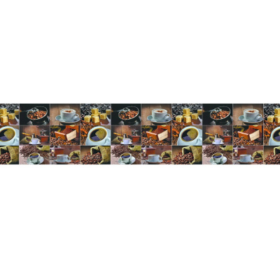 Панель интерьерная КОФЕ №383 3000*600*1,5мм термоперевод на АБС