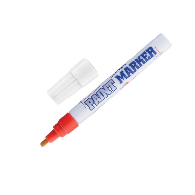 Маркер-краска PM-03, красная, 4 мм, нитро-основа отгр. кратно 12 шт, MunHwa