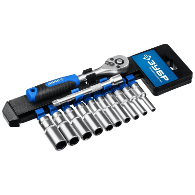 Набор торцовых головок 12 предм. Серия Профессионал.  ЗУБР ТМ-12У  