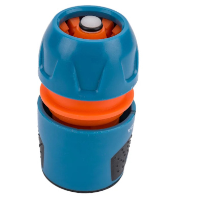 Соединитель GRINDA из ударопрочной пластмассы с автостопом 1/2"