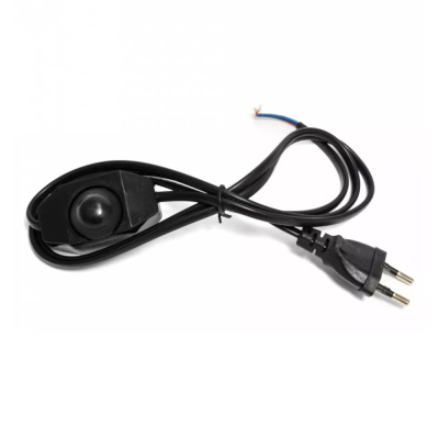 Шнур для бра с диммером (регулятор света) 1,6 м черный (инд. уп.)