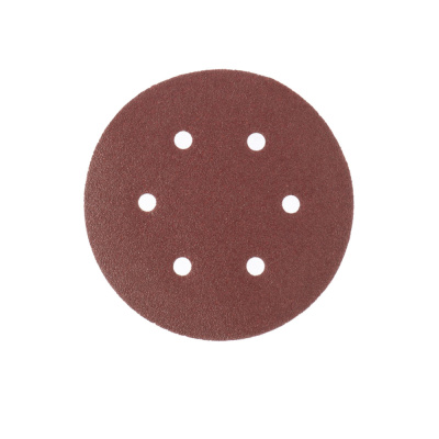 Круг абразивный на ворсовой подложке под "липучку", перфорированный, P 60, 150 мм, 5 шт.// Matrix