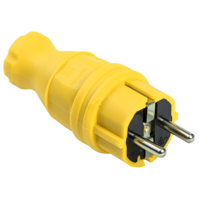 Вилка прямая ОМЕГА IP44 желтая ВБп3-1-0м 