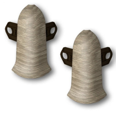 Угол для плинтуса 55мм "Идеал Классик" Дуб мокко / 208 наружный (комплект)										