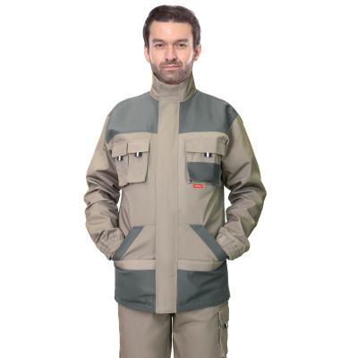 Куртка "СИРИУС-ОБЕРОН" песочный с серо-зеленым р.104-108/170-176 (ЧЗ)