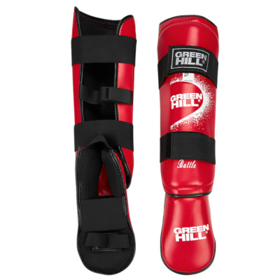 Защита голень-стопа BATTLE красная (XL)