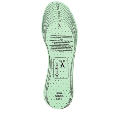 Стелька двухслойная "Латекс" с антибакт. пропиткой р. 36-46 Стелька двухслойная "Латекс" с антибакт. пропиткой р. 36-46