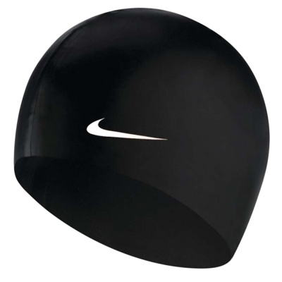Шапочка для плав. NIKE Solid Silicone, 93060011, FINA Approved, ЧЕРНЫЙ, силикон
